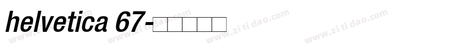 helvetica 67字体转换
